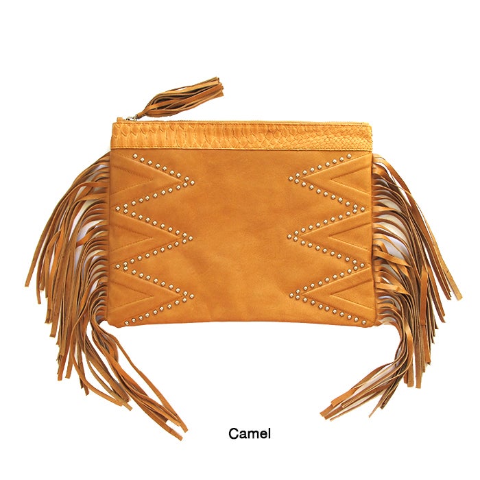image of zamora leather clutch